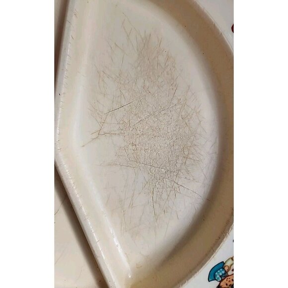 Vintage 1980's Strawberry Shortcake Deka 2 Piece Plastic Dishes Damaged As Is - Picture 2 of 7